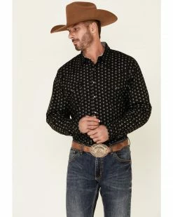 Roper Men's Navy Diamond Southwestern Stripe Long Sleeve Snap Western Shirt 11 Roper Men's Navy Diamond Southwestern Stripe Long Sleeve Snap Western Shirt -Roper Shop 2000354508 410 P1 1