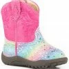 Roper Infant Girls' Glitter Rainbow Poppet Boots - Round Toe For Infant-Girls' Pink -Roper Shop 2000355114 650 P1