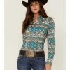 Roper Women's Southwestern Print Long Sleeve Snap Western Shirt Brown 1 Roper Women's Southwestern Print Long Sleeve Snap Western Shirt Brown -Roper Shop 2000358910 200 P1