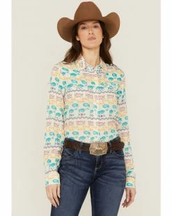 Roper Women's Buffalo Roam Southwestern Print Long Sleeve Western Shirt Multi -Roper Shop 2000358936 900 P1 1