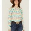 Roper Women's Buffalo Roam Southwestern Print Long Sleeve Western Shirt Multi -Roper Shop 2000358936 900 P1