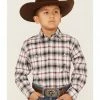 Roper Boys' Amarillo Plaid Print Long Sleeve Western Snap Shirt Black 2 Roper Boys' Amarillo Plaid Print Long Sleeve Western Snap Shirt Black -Roper Shop 2000359106 001 P1