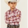 Roper Boys' Plaid Print Long Sleeve Shirt Red 1 Roper Boys' Plaid Print Long Sleeve Shirt Red -Roper Shop 2000359115 600 P1