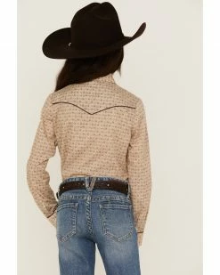 Roper Girls' Floral Print Long Sleeve Western Snap Shirt Tan 10 Roper Girls' Floral Print Long Sleeve Western Snap Shirt Tan -Roper Shop 2000359165 280 P4