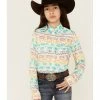 Roper Girls' Buffalo Southwestern Print Long Sleeve Western Snap Shirt Multi 1 Roper Girls' Buffalo Southwestern Print Long Sleeve Western Snap Shirt Multi -Roper Shop 2000359174 900 P1