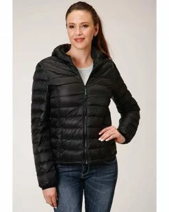 Roper Women's Quilted Puffer Jacket Black