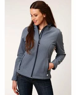 Roper Women's Blue Heathered Softshell Jacket