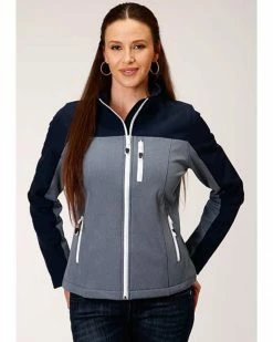 Roper Women's Blue Block Softshell Jacket 7 Roper Women's Blue Block Softshell Jacket -Roper Shop 2000360007 400 P1 1