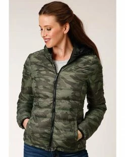 Roper Women's Camo Quilted Puffer Hooded Jacket Camouflage 7 Roper Women's Camo Quilted Puffer Hooded Jacket Camouflage -Roper Shop 2000360008 340 P1 1