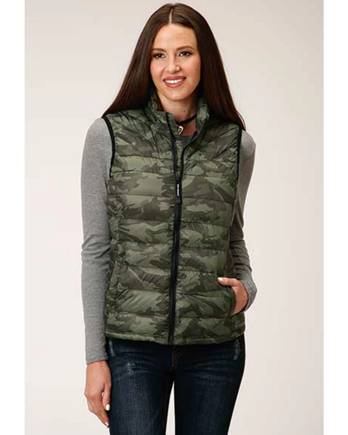 Roper Women's Camo Quilted Puffer Vest Camouflage 5 Roper Women's Camo Quilted Puffer Vest Camouflage - Image 3