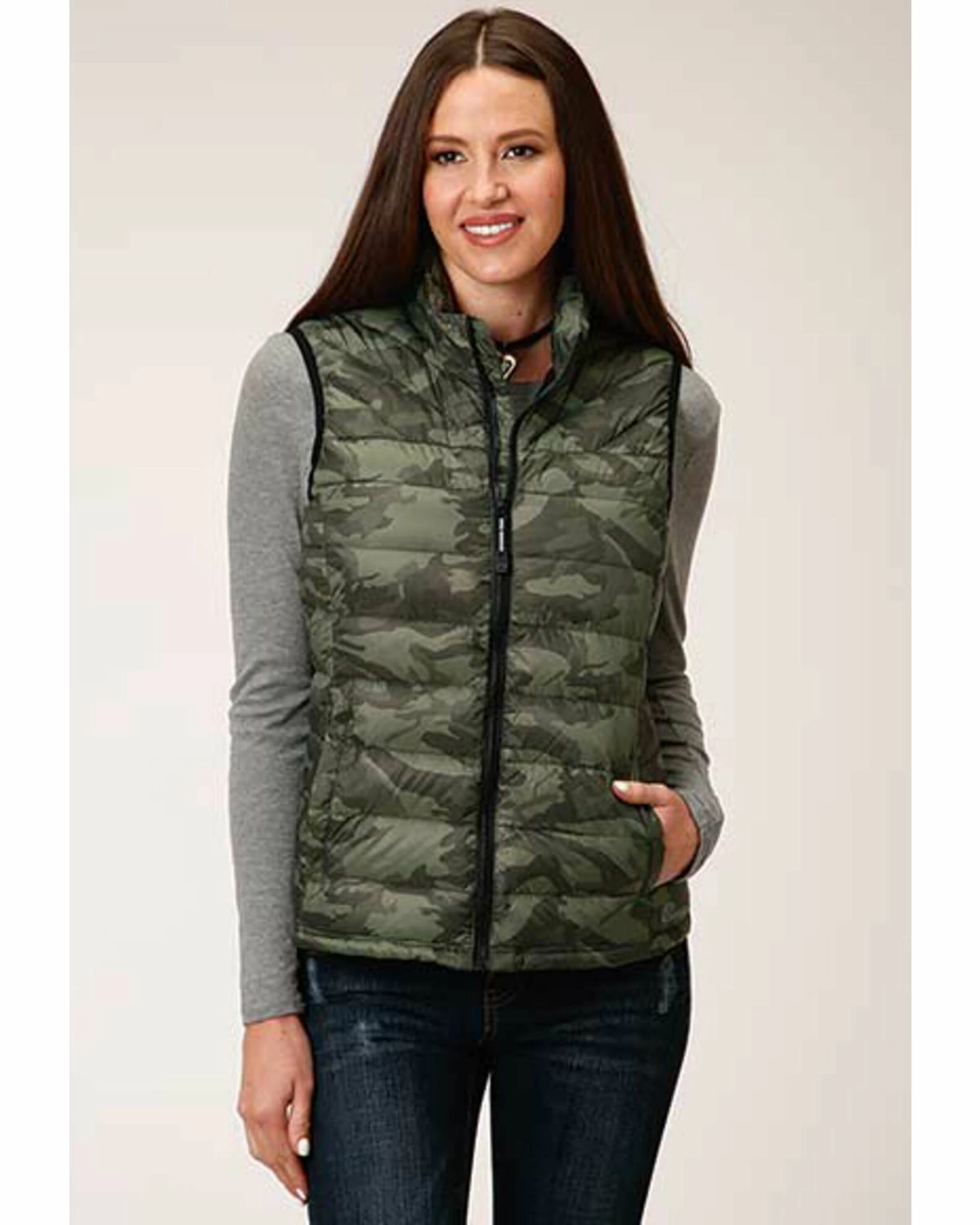 Roper Women's Camo Quilted Puffer Vest Camouflage 3 Roper Women's Camo Quilted Puffer Vest Camouflage