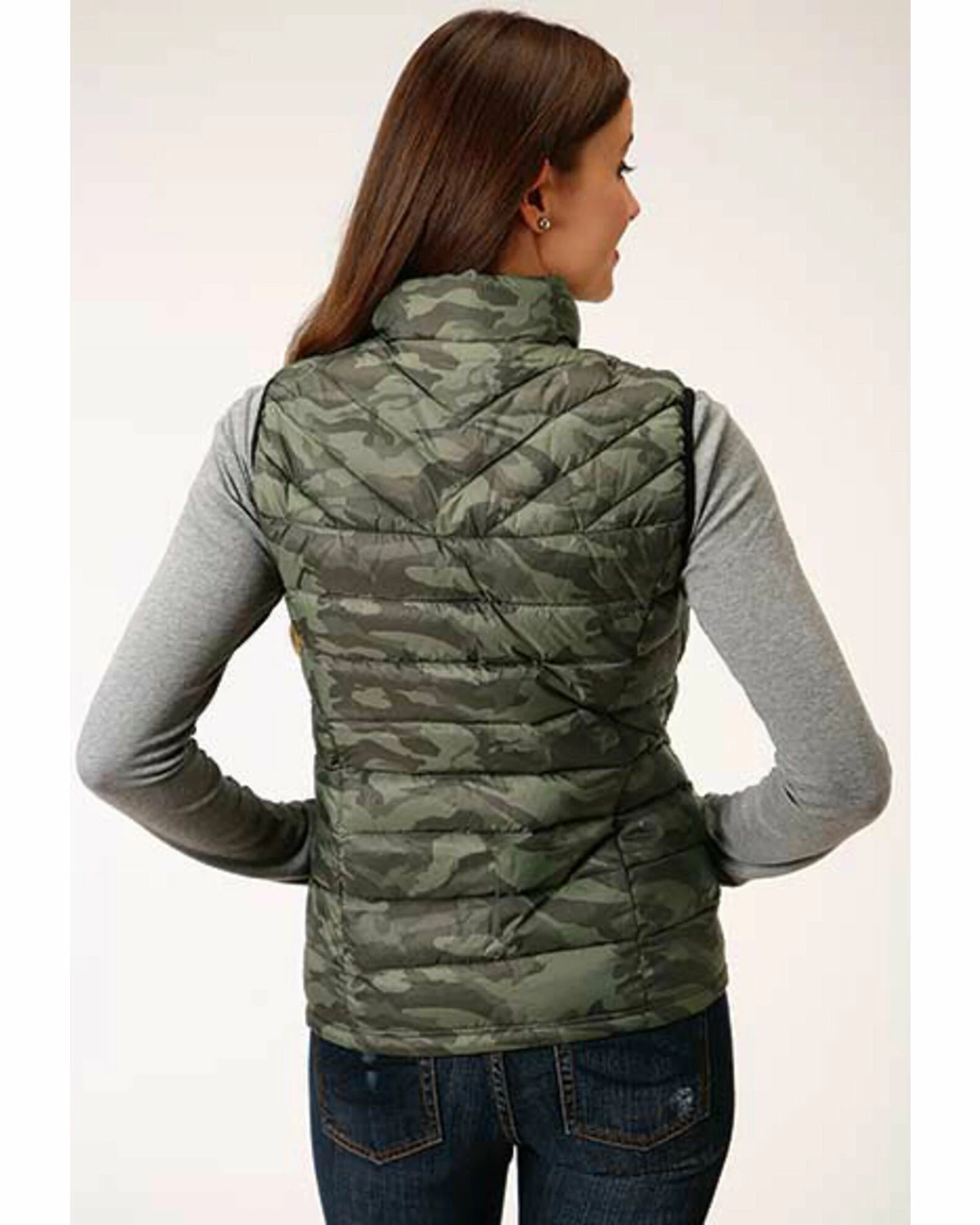 Roper Women's Camo Quilted Puffer Vest Camouflage 4 Roper Women's Camo Quilted Puffer Vest Camouflage - Image 2