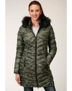 Roper Women's Camo Puffer Hooded Jacket Camouflage 7 Roper Women's Camo Puffer Hooded Jacket Camouflage -Roper Shop 2000360010 340 P1 1