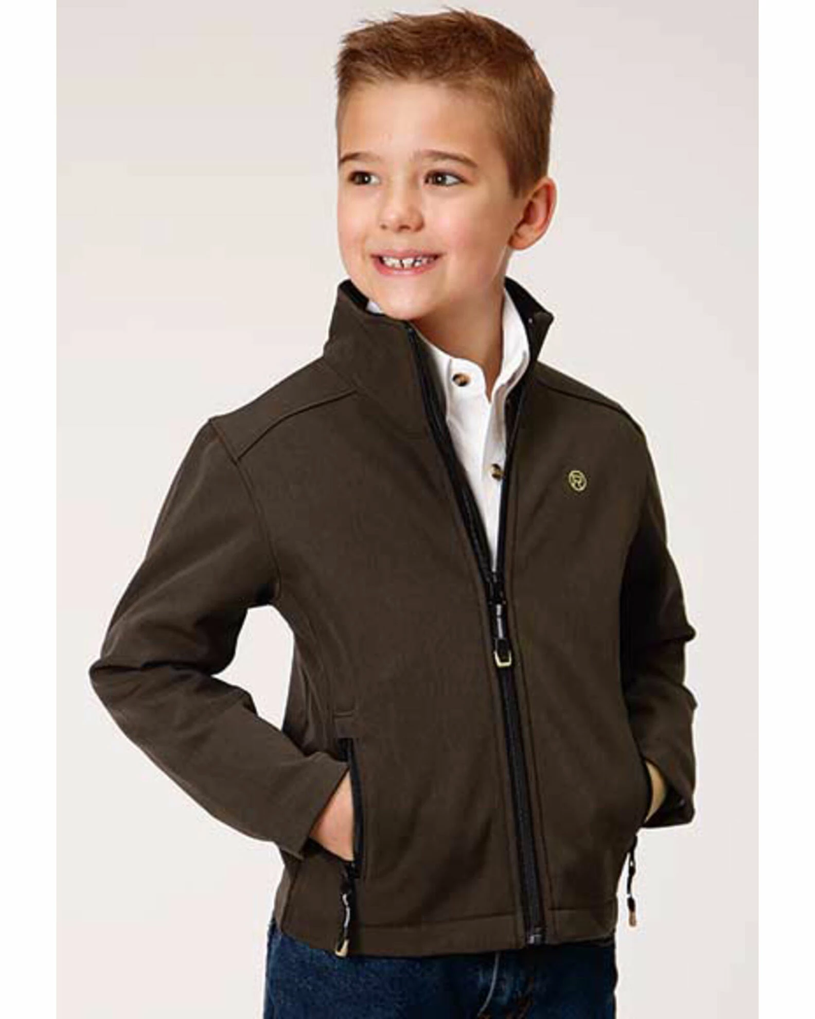 Roper Boys' Brown Softshell Jacket 3 Roper Boys' Brown Softshell Jacket