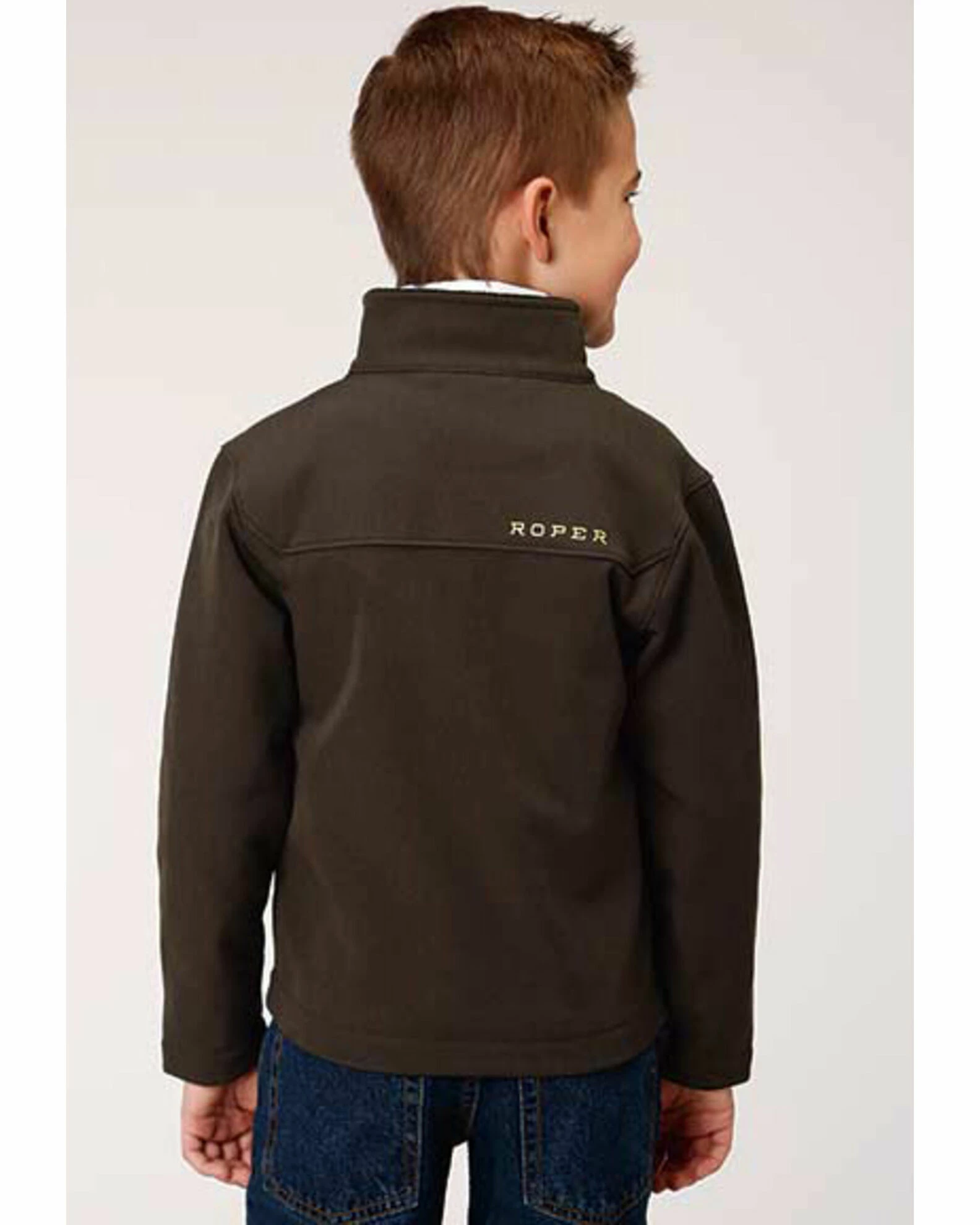 Roper Boys' Brown Softshell Jacket 4 Roper Boys' Brown Softshell Jacket - Image 2