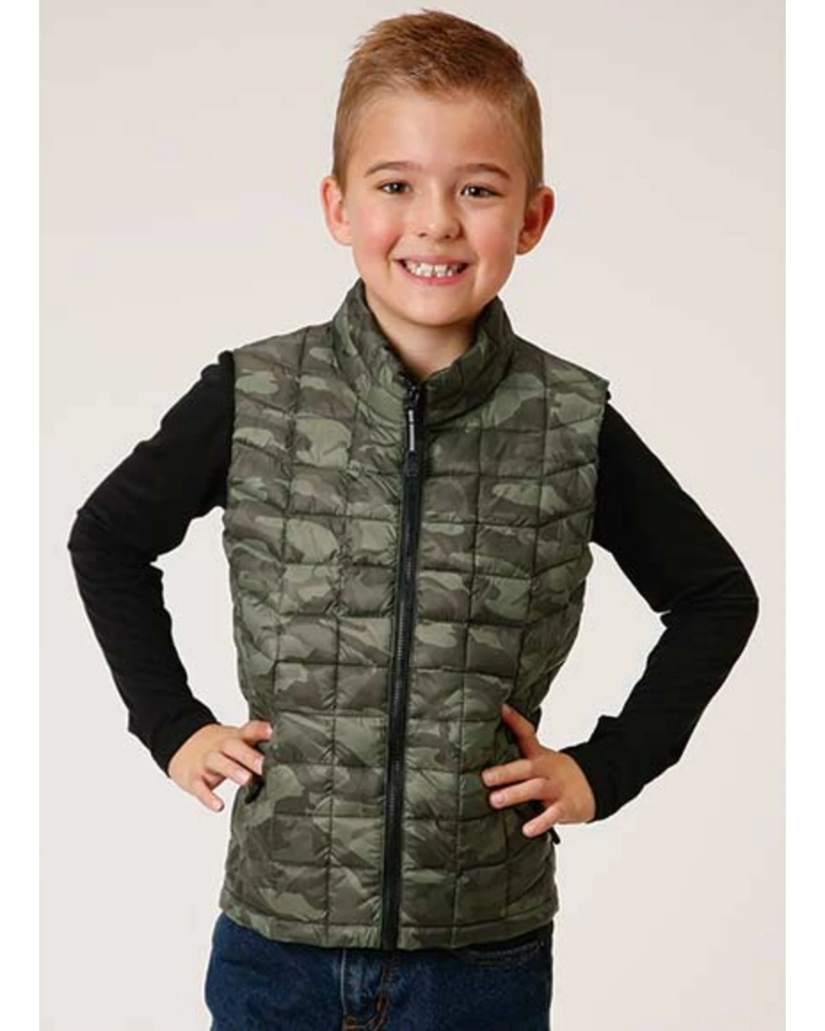 Roper Boys' Camo Quilted Puffer Vest Camouflage 5 Roper Boys' Camo Quilted Puffer Vest Camouflage - Image 3