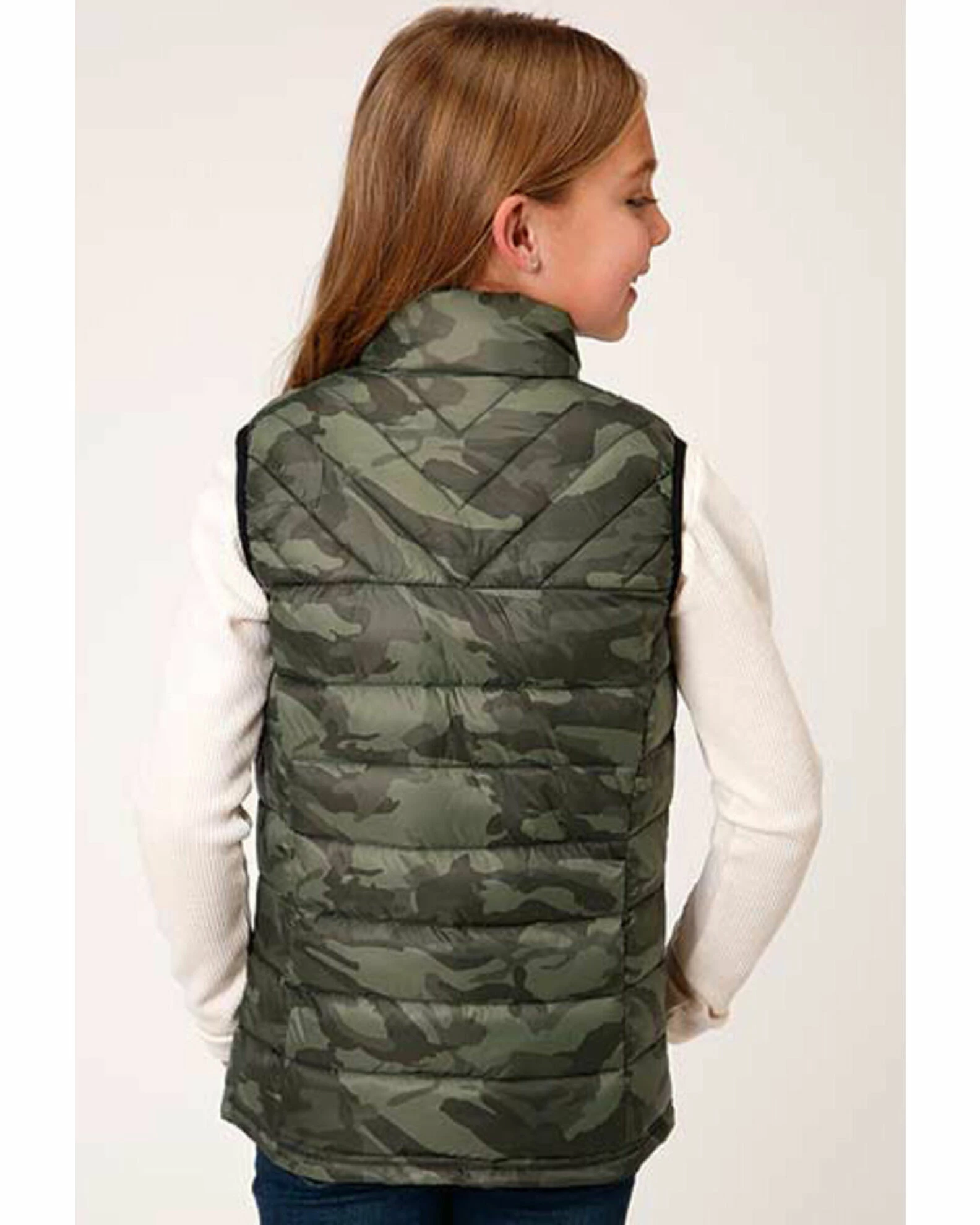 Roper Girls' Lightweight Quilted Camo Puffer Vest Camouflage 4 Roper Girls' Lightweight Quilted Camo Puffer Vest Camouflage - Image 2