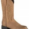 Roper Men's Tan Monterey Crazy Horse Oiled Leather Performance Western Boot - Square Toe  -Roper Shop 2000362217 280 P1
