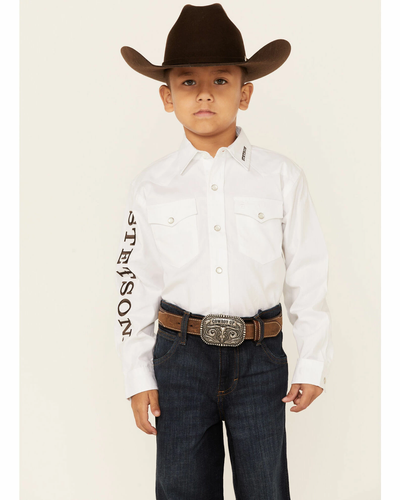 Roper Boys' Logo Long Sleeve Snap Front Western Shirt 3 Roper Boys' Logo Long Sleeve Snap Front Western Shirt