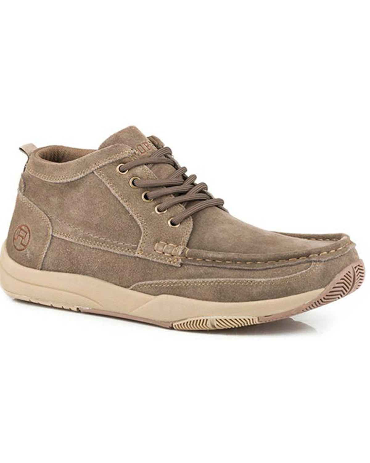 Roper Men's Clearcut II 5 Eyelet Casual Lace-Up Chukka Shoes - Moc Toe Brown 4 Roper Men's Clearcut II 5 Eyelet Casual Lace-Up Chukka Shoes - Moc Toe Brown - Image 2