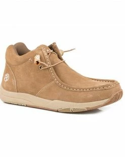 Roper Men's Clearcut 2 Eyelet Casual Lace-Up Chukka Shoe - Moc Toe Tan