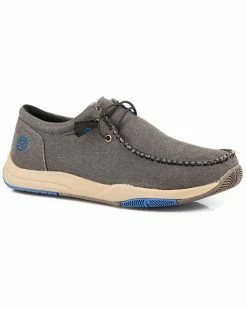 Roper Men's Clearcut Low 2 Eyelet Casual Lace-Up Chukka Shoe - Moc Toe Grey