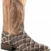 Roper Men's Brown Pirarucu Leather Big Fish Performance Western Boot - Square Toe  -Roper Shop 2000362528 200 P1