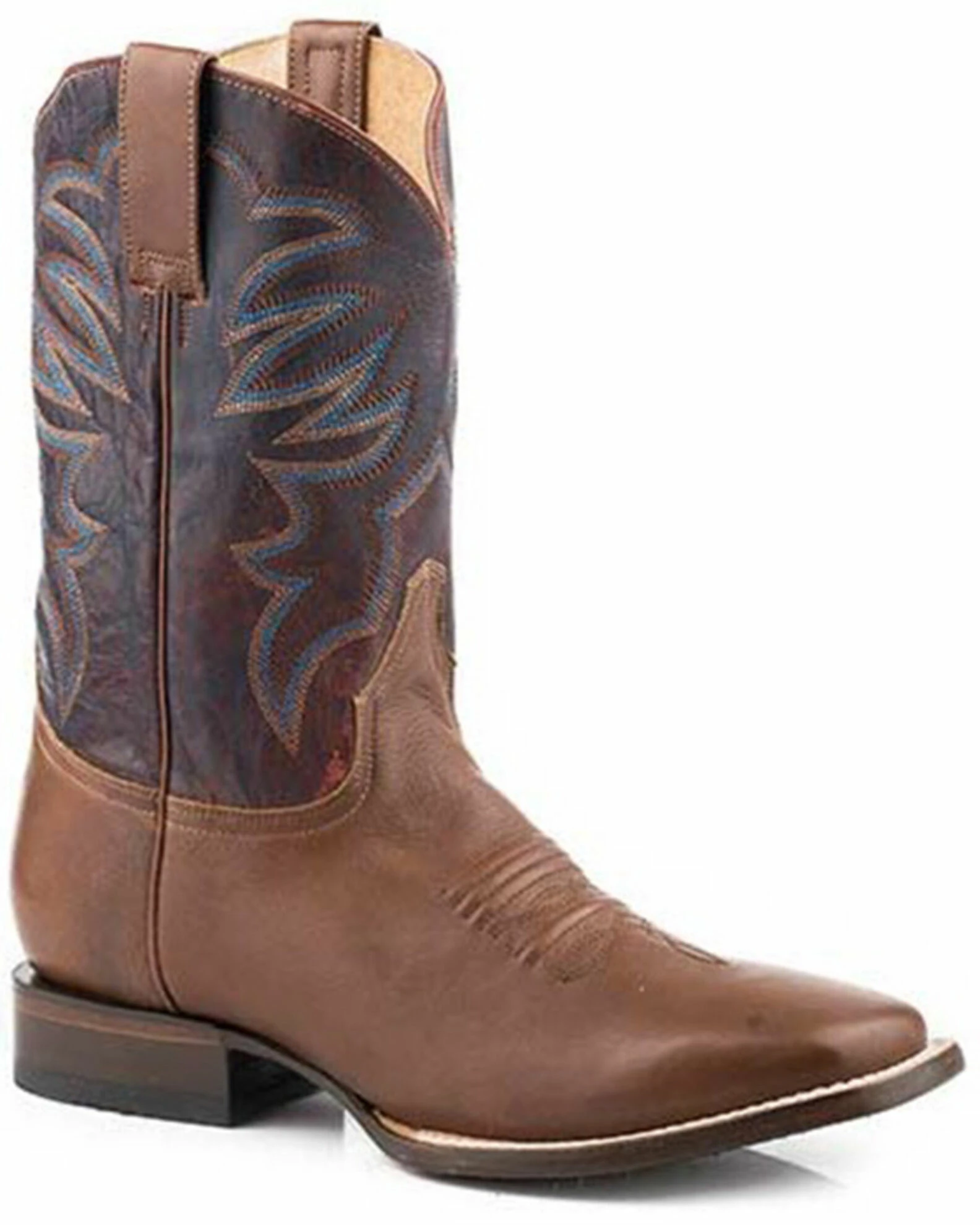 Roper Men's Burnish Brown Parker REST Leather Western Boot - Square Toe 3 Roper Men's Burnish Brown Parker REST Leather Western Boot - Square Toe