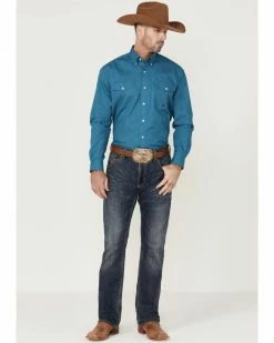 Roper Men's Curcuit Foulard Geo Print Long Sleeve Button-Down Western Shirt  Purple -Roper Shop 2000362605 500 P2