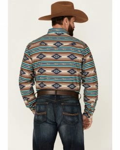 Roper Men's Vintage Horizontal Southwestern Print Long Sleeve Snap Western Shirt Brown 10 Roper Men's Vintage Horizontal Southwestern Print Long Sleeve Snap Western Shirt Brown -Roper Shop 2000362610 200 P4