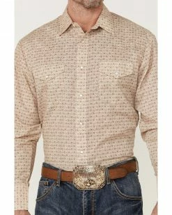 Roper Men's Vintage Floral Print Long Sleeve Snap Western Shirt  Brown -Roper Shop 2000362612 200 P3
