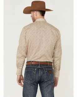 Roper Men's Vintage Floral Print Long Sleeve Snap Western Shirt  Brown -Roper Shop 2000362612 200 P4