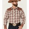 Roper Men's Brown Plaid Piped Yoke Long Sleeve Snap Western Shirt 1 Roper Men's Brown Plaid Piped Yoke Long Sleeve Snap Western Shirt -Roper Shop 2000362613 200 P1