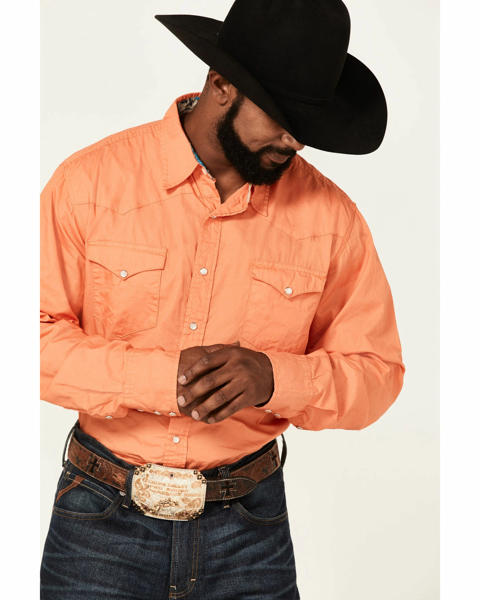 Roper Men's Poplin Long Sleeve Snap Western Shirt 5 Roper Men's Poplin Long Sleeve Snap Western Shirt - Image 3
