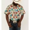 Roper Men's Trail Ride Tropical Floral Print Short Sleeve Snap Western Shirt Multi 2 Roper Men's Trail Ride Tropical Floral Print Short Sleeve Snap Western Shirt Multi -Roper Shop 2000362633 900 P1