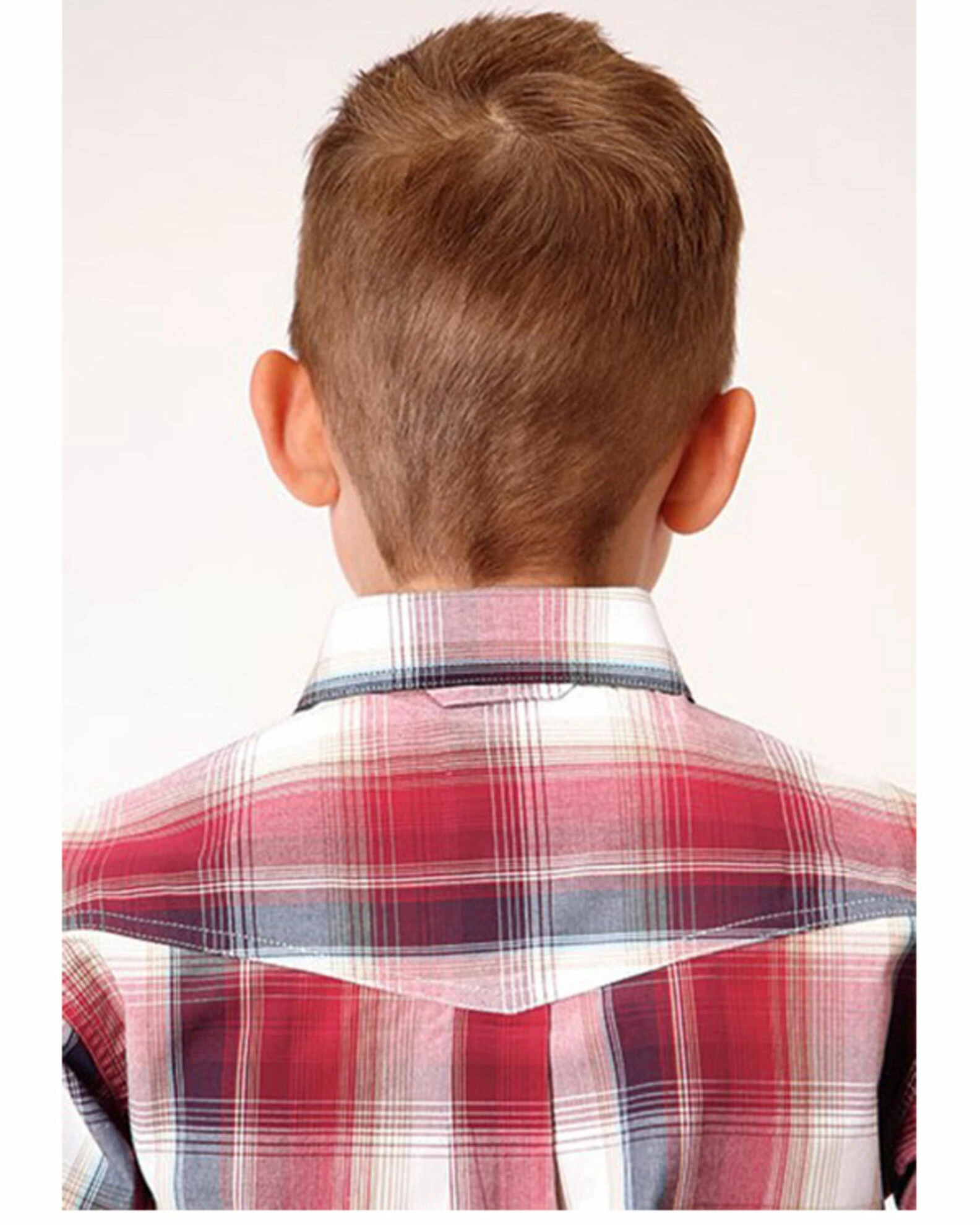 Roper Boys' Amarillo Plaid Print Short Sleeve Western Button-Down Shirt Red 4 Roper Boys' Amarillo Plaid Print Short Sleeve Western Button-Down Shirt Red - Image 2