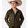 Roper Boys' Plaid Button-Down Reversible Jacket Olive 1 Roper Boys' Plaid Button-Down Reversible Jacket Olive -Roper Shop 2000366689 341 P1