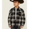 Roper Boys' Black & Grey Plaid Long Sleeve Snap Western Flannel Shirt 2 Roper Boys' Black & Grey Plaid Long Sleeve Snap Western Flannel Shirt -Roper Shop 2000366691 001 P1