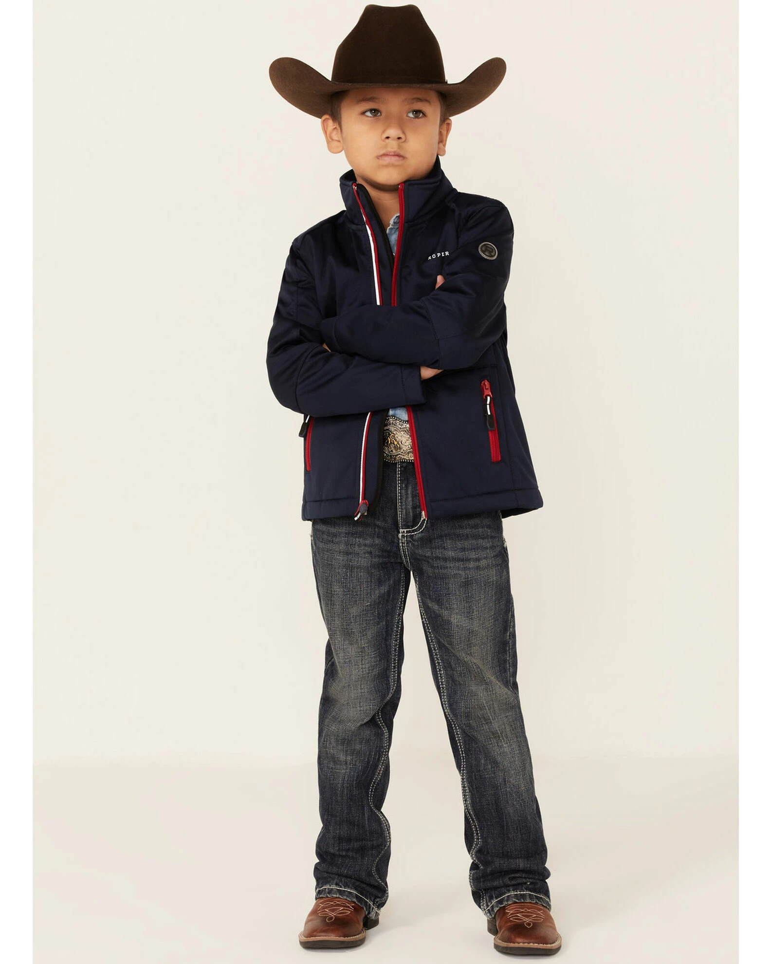 Roper Boys' Navy Fleece Jacket 4 Roper Boys' Navy Fleece Jacket - Image 2