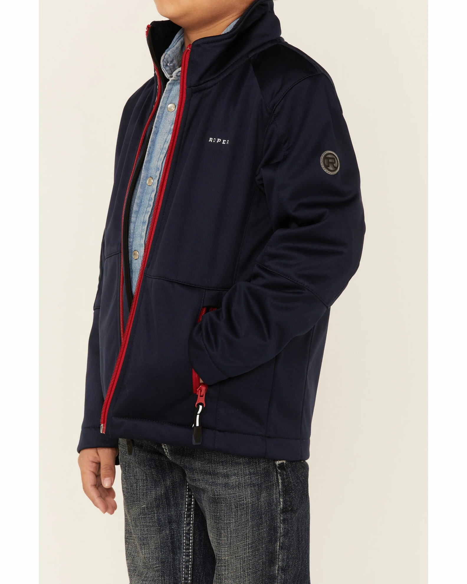 Roper Boys' Navy Fleece Jacket 5 Roper Boys' Navy Fleece Jacket - Image 3