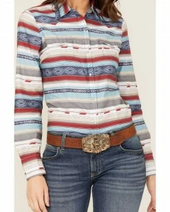 Roper Women's Southwestern Print Long Sleeve Snap Western Shirt Multi -Roper Shop 2000366841 900 P3