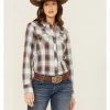 Roper Women's Plaid Western Snap Shirt Brown 1 Roper Women's Plaid Western Snap Shirt Brown -Roper Shop 2000366855 200 P1