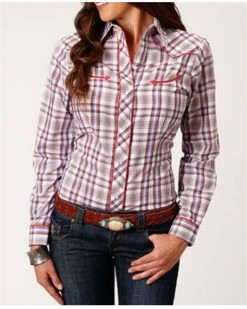 Roper Women's Plaid Print Long Sleeve Snap Western Shirt - Plus Multi 7 Roper Women's Plaid Print Long Sleeve Snap Western Shirt - Plus Multi -Roper Shop 2000366858 900 P1 1