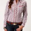 Roper Women's Plaid Print Long Sleeve Snap Western Shirt - Plus Multi -Roper Shop 2000366858 900 P1