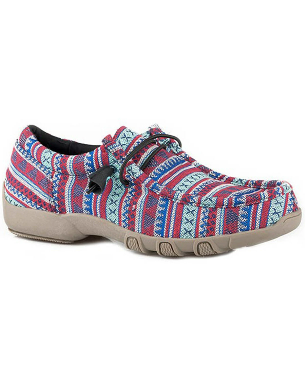 Roper Women's Chillin' Southwestern Print Casual Shoes - Moc Toe Blue 4 Roper Women's Chillin' Southwestern Print Casual Shoes - Moc Toe Blue - Image 2