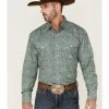 Roper Men's Saddle Paisley Print Long Sleeve Snap Western Shirt  -Roper Shop 2000370620 440 P1