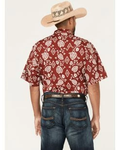 Roper Men's Floral Print Short Sleeve Snap Western Shirt Red 10 Roper Men's Floral Print Short Sleeve Snap Western Shirt Red -Roper Shop 2000370627 600 P4