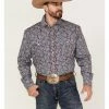 Roper Men's Liberty Bell Paisley Print Long Sleeve Snap Western Shirt Burgundy 2 Roper Men's Liberty Bell Paisley Print Long Sleeve Snap Western Shirt Burgundy -Roper Shop 2000370629 640 P1
