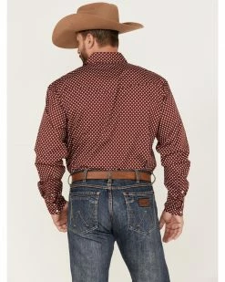 Roper Men's Liberty Bell Diamond Geo Print Long Sleeve Snap Western Shirt Burgundy 10 Roper Men's Liberty Bell Diamond Geo Print Long Sleeve Snap Western Shirt Burgundy -Roper Shop 2000370630 640 P4