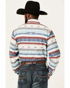 Roper Men's Arrow Horizontal Southwestern Print Long Sleeve Snap Western Shirt 9 Roper Men's Arrow Horizontal Southwestern Print Long Sleeve Snap Western Shirt -Roper Shop 2000370633 900 P4